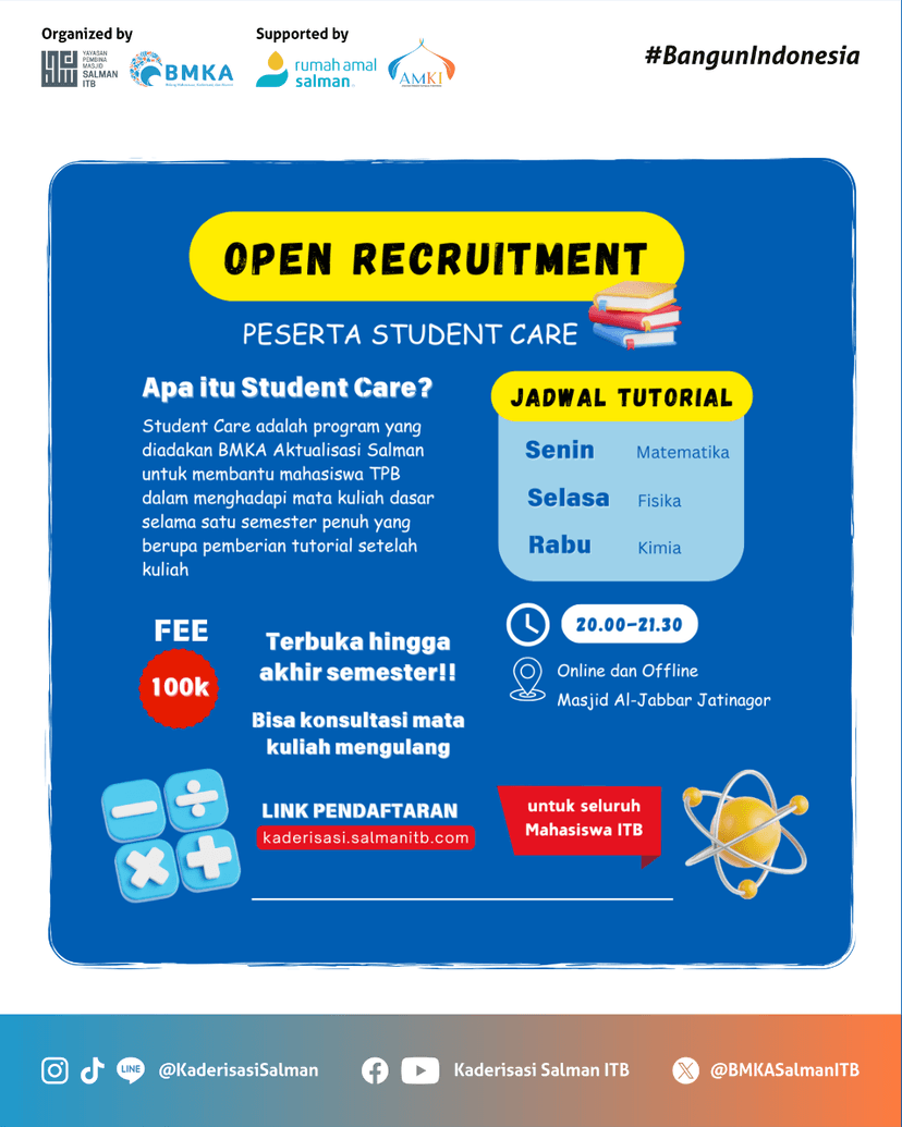 Open Registrasi Peserta Tutorial Student Care 2025