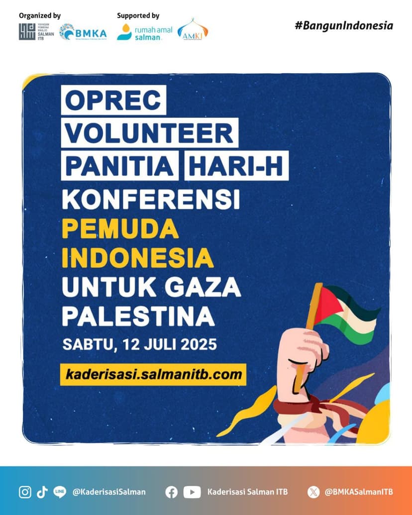 OPREC VOLUNTEER KONFERENSI PEMUDA INDONESIA UNTUK GAZA PALESTINA