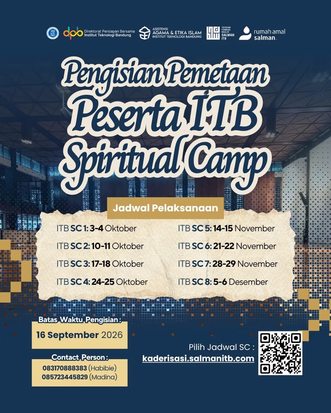 PEMETAAN PESERTA ITB SPIRITUAL CAMP