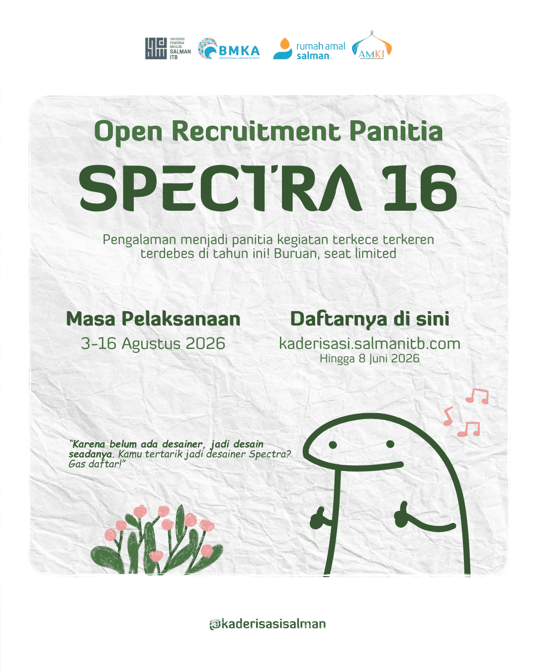 Open Recruitment Timnas SPECTRA 16.0